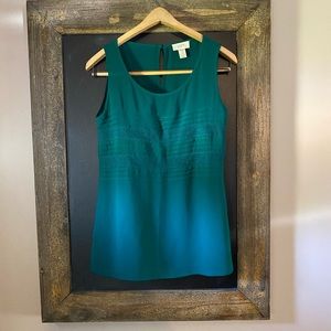 Loft Teal Sleeveless Blouse Sz. S